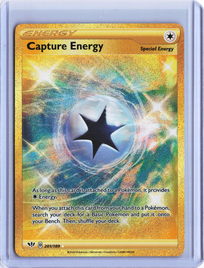 Capture Energy (Secret) Secret Rare SWSH03: Darkness Ablaze 201/189 NM