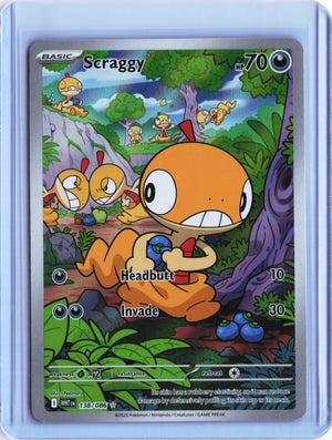 Scraggy - Illustration Rare SV: White Flare 138/086 NM