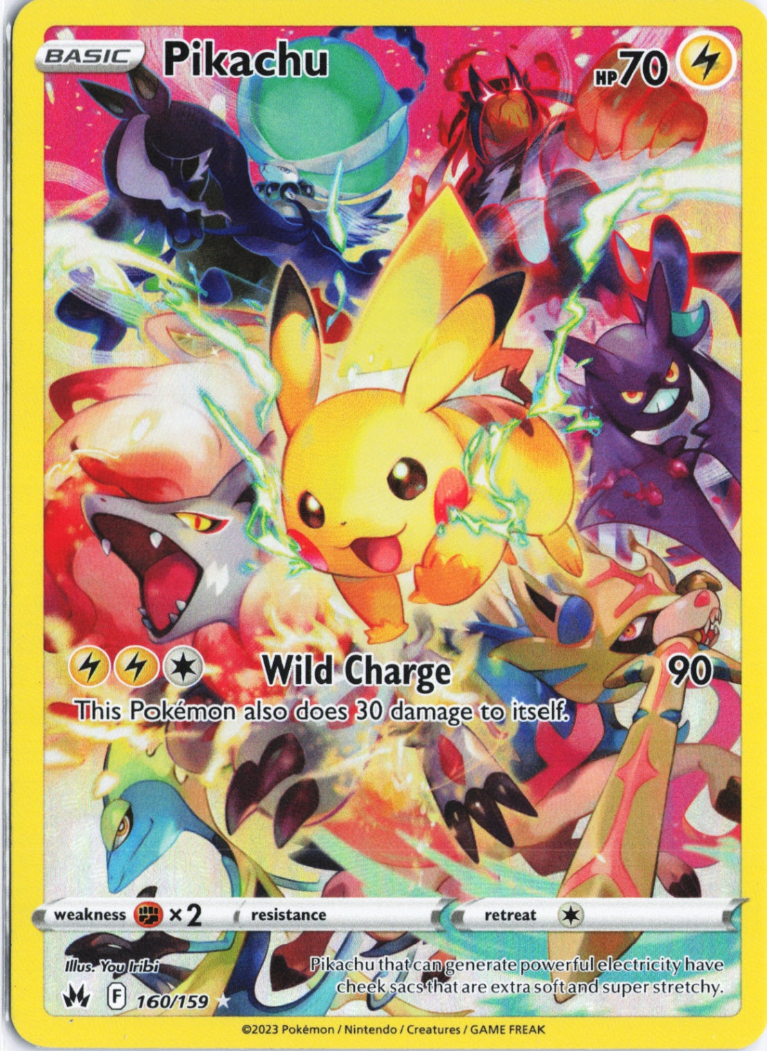 Pikachu (Secret) Secret Rare Crown Zenith 160/159 NM
