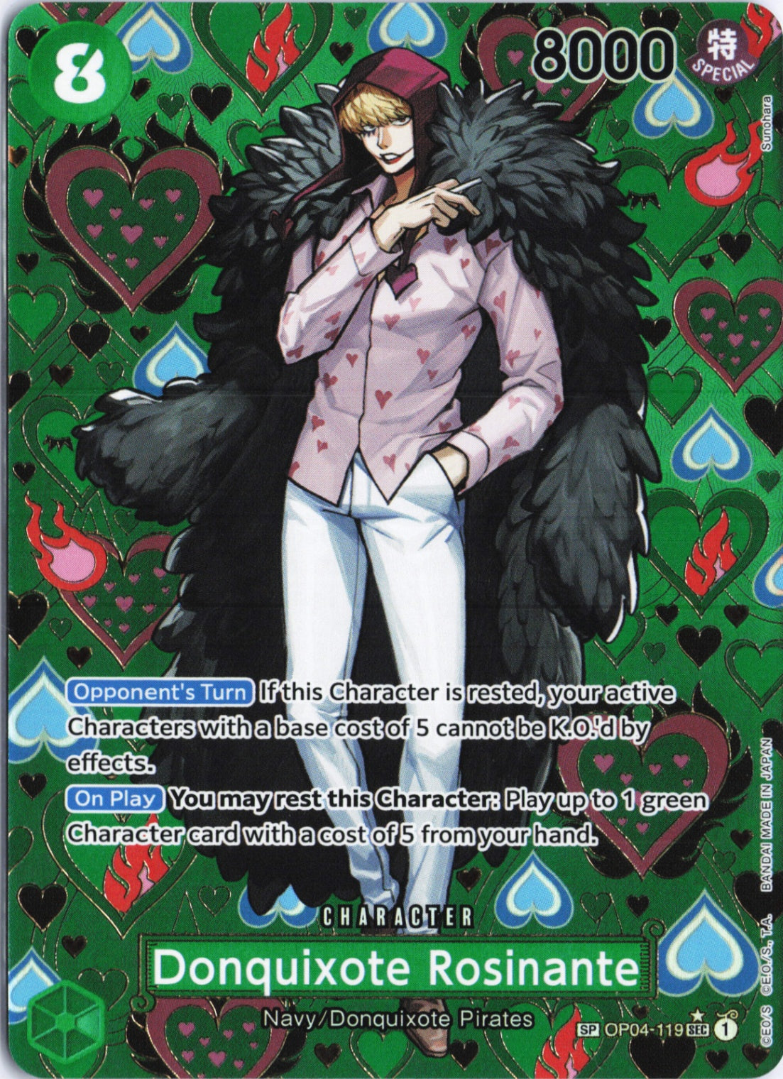 Donquixote Rosinante (SP) SEC Emperors in the New World OP04-119 NM